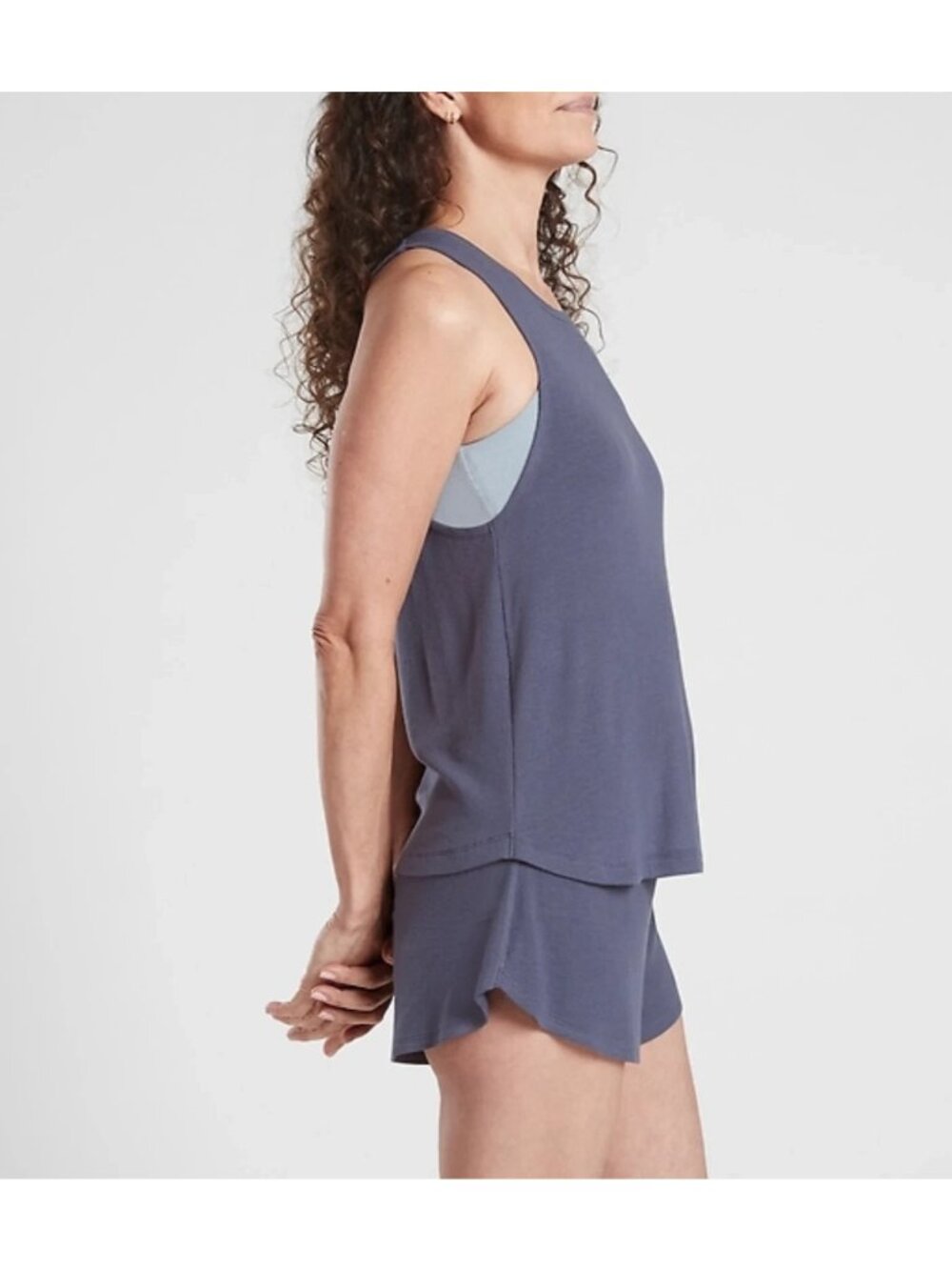New Athleta L Well Rested Rib Sleep Tank Violet Large - Picture 4 of 7